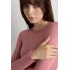 Woman’s Boat Neck Modal Cashmere Ultralight Top(Pink – Garden Rose)