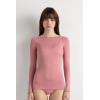 Woman’s Boat Neck Modal Cashmere Ultralight Top(Pink – Garden Rose)