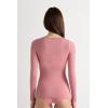 Woman’s Boat Neck Modal Cashmere Ultralight Top(Pink – Garden Rose)