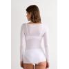 Woman’s Boat Neck Modal Cashmere Ultralight Top(White – White)