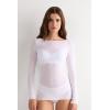 Woman’s Boat Neck Modal Cashmere Ultralight Top(White – White)