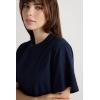 Woman’s Boxy Fit Short Sleeve Top in Cotton(Blue – Intense Blue)