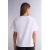 Woman’s Boxy Fit Short Sleeve Top in Cotton(White – White)
