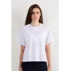 Woman’s Boxy Fit Short Sleeve Top in Cotton(White – White)
