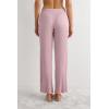 Woman’s Chic Comfort Full Length Modal Palazzo Pants(Dark Pink – Rosa Scuro Melange)