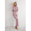Woman’s Chic Comfort Full Length Modal Palazzo Pants(Dark Pink – Rosa Scuro Melange)