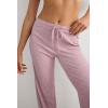 Woman’s Chic Comfort Full Length Modal Palazzo Pants(Dark Pink – Rosa Scuro Melange)