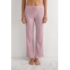 Woman’s Chic Comfort Full Length Modal Palazzo Pants(Dark Pink – Rosa Scuro Melange)
