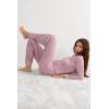 Woman’s Chic Comfort Full Length Modal Pants(Dark Pink – Rosa Scuro Melange)