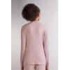 Woman’s Chic Comfort Long Sleeve Modal Button-Up Top(Dark Pink – Rosa Scuro Melange)