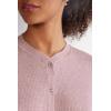 Woman’s Chic Comfort Long Sleeve Modal Button-Up Top(Dark Pink – Rosa Scuro Melange)