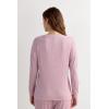 Woman’s Comfort Chic Bateau Neck Long Sleeve Modal Top(Dark Pink – Rosa Scuro Melange)