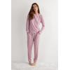 Woman’s Comfort Chic Bateau Neck Long Sleeve Modal Top(Dark Pink – Rosa Scuro Melange)