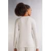 Woman’s Comfort Chic Bateau Neck Long Sleeve Modal Top(Grey – Grigio Perla Melange)