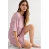 Woman’s Comfort Chic Modal Nightshirt(Dark Pink – Rosa Scuro Melange)