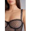 Woman’s Cool Elegance Bandeau Bustier(Black – Nero/Cream)