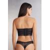 Woman’s Cool Elegance Bandeau Bustier(Black – Nero/Cream)