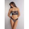 Woman’s Cool Elegance Bandeau Bustier(Black – Nero/Cream)