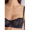 Woman’s Denise Lace Balconette Bra(Black – Black)
