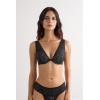 Woman’s Elena Lace Balconette Bra(Black – Black)