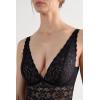 Woman’s Eleonora Lace Bodysuit(Black – Black)