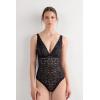 Woman’s Eleonora Lace Bodysuit(Black – Black)