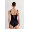 Woman’s Francesca Bodysuit in Ultralight Microfiber(Black – Black)