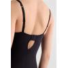 Woman’s Francesca Bodysuit in Ultralight Microfiber(Black – Black)