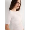 Woman’s Fresh Bamboo Bateau Neck Top(Natural – Vanilla Ivory)