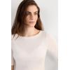 Woman’s Fresh Bamboo Bateau Neck Top(Natural – Vanilla Ivory)