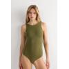 Woman’s Fresh Bamboo Tank Bodysuit(Green – Bamboo Green)
