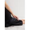 Woman’s Full Length Silk Pants(Black – Black)
