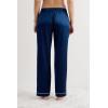 Woman’s Full Length Silk Pants(Blue – Intense Blue)