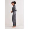 Woman’s Full Length Silk Pants(Gray – Titanium Grey)