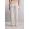Woman’s Full Length Silk Pants(Ivory – Powder White)