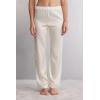 Woman’s Full Length Silk Pants(Ivory – Powder White)