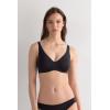 Woman’s Greta Comfort Lounge Balconette Bra in Ultralight Microfiber(Black – Black)