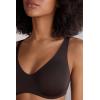 Woman’s Greta Comfort Lounge Balconette Bra in Ultralight Microfiber(Brown – Mocha Brown)