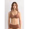 Woman’s Greta Comfort Lounge Balconette Bra in Ultralight Microfiber(Natural – Caramel Dark Beige)