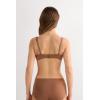 Woman’s Greta Comfort Lounge Balconette Bra in Ultralight Microfiber(Natural – Caramel Dark Beige)