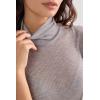 Woman’s High Collar Top in Ultranatural with Cashmere(Grey – Grey Melange)