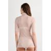 Woman’s High Collar Top in Ultranatural with Cashmere(Pink – Rosé Beige)