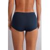 Woman’s High Rise Cotton and Lace Hipsters(Blue – Intense Blue)