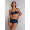 Woman’s High Rise Cotton and Lace Hipsters(Blue – Intense Blue)
