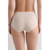 Woman’s High Rise Cotton and Lace Hipsters(Natural – Avorio Crema)