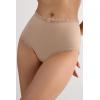 Woman’s High Rise Cotton and Lace Hipsters(Natural – Honey Soft Beige)