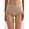 Woman’s High Rise Cotton and Lace Hipsters(Natural – Honey Soft Beige)