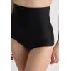 Woman’s High Waist Shaping Hipster in Seamless Microfiber(Black – Black)