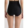 Woman’s High Waist Shaping Hipster in Seamless Microfiber(Black – Black)