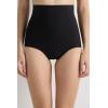 Woman’s High Waist Shaping Hipster in Seamless Microfiber(Black – Black)